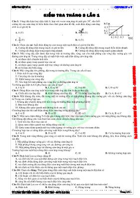 Đề kiểm tra tháng 3 Vật lí lớp 11 lần 1 - Đinh Hoàng Minh Tân